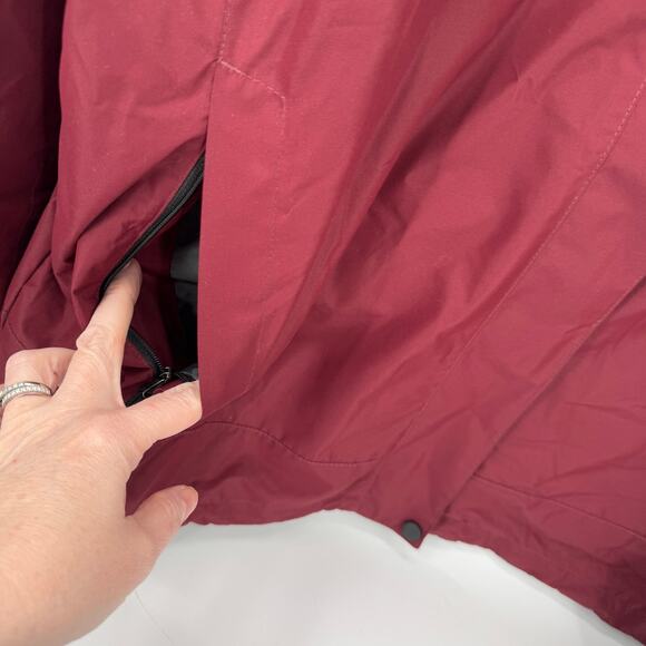 Wantdo Jacket Mens XXL Red Gray Full Zip Removable Hood Outdoor NO LINER - Picture 7 of 12